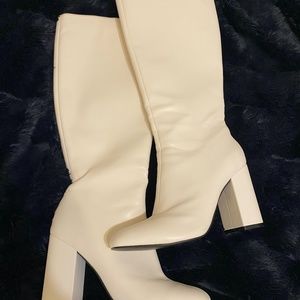 White GoGo Style Boots